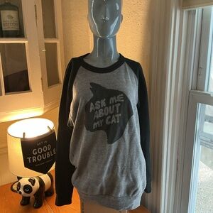 Gray and Black Cat Sweater